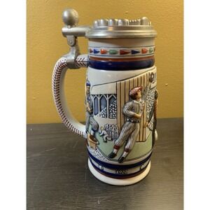 AVON Vintage Ceramic Baseball Beer Stein 1984,  95496 , Made In Brazil